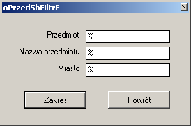 Wykaz przedmiotów informacja skrócona Kolejnym wykazem, który możemy uzyskać na ekranie to wykaz wszystkich ubezpieczanych przedmiotów wpisanych podczas wprowadzania polis.