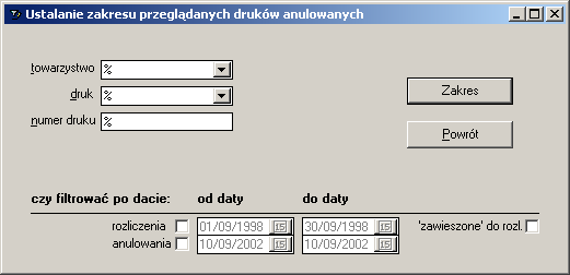 Dostępne pod: Ubezpieczenia \ Majątkowe \ Magazyn \ Wykaz druków anulowanych Weryfikacja (kontrola) poprawności rejestrowania danych metodą powtórnego wprowadzania Moduł weryfikacji poprawności