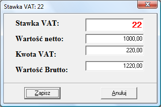 W przypadku kiedy wartości z naszego dokumentu PZ różnią się od wartości, które widnieją na wprowadzonej fakturze vat, wówczas można je skorygować.