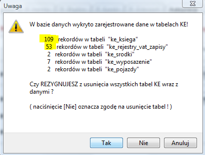 Sposób postępowania w tym przykładzie jest odpowiedni, jeśli import danych ADS odbywa się do bazy danych firmy w której już istnieją dane zarejestrowane w innych programach serii Sz@rk - np. Sz@rk F1!