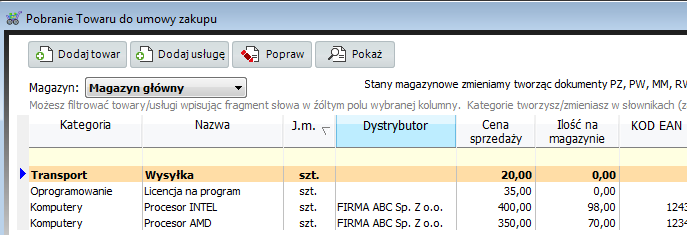 Dumpingowiec - Instrukcja Użytkownika 124 Umowa VAT marża to narzędzie przydatne dla osób prowadzących komis, które przy przyjmowaniu towaru muszą sporządzać tego typu umowę.