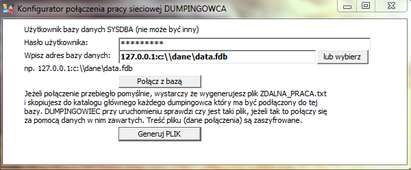 Dumpingowiec - Instrukcja Użytkownika 32 Zakładka służy to wpisania adresu www, pod którym będzie skrypt generujący plik xml który będzie można do programu zassać bezpośrednio z serwera.