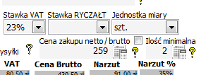 Dumpingowiec - Instrukcja Użytkownika 83 które jest niemalże identyczne jak okno z dokumentem PZ z tą różnicą, że w tym oknie brak jest opcji wyboru magazynu (przy generowaniu pz magazyn jest brany