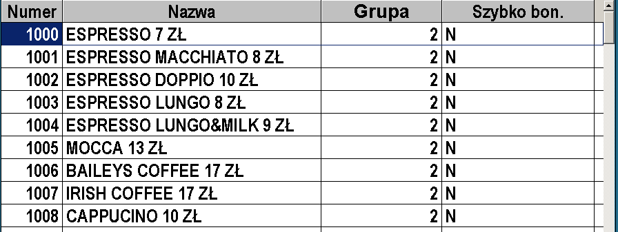 4.1.8. Tabele kursowe Rysunek 35 Tabela wykorzystywana do przeliczania kursów walut. Przykładowo, jeśli ustawimy, jako walutę fiskalną PLN, a walutę sprzedaży np.