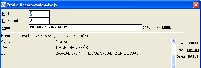 Szablon, w którym źródło finansowania jest bezpośrednio po syntetyce. W tym przykładzie po syntetyce są jeszcze dwa znaki, a dopiero później źródło finansowania. 7.4.