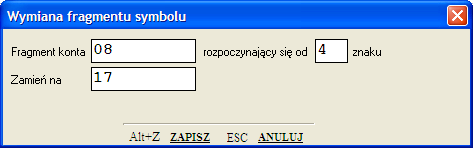 200**12 oznacza konto o długości 7 znaków rozpoczynające się od 200 oraz posiadające na pozycji 6 i 7 12 (dwie gwiazdki w środku) Z przykładów tych widać niezbicie, że wprowadzenie na przykład 200