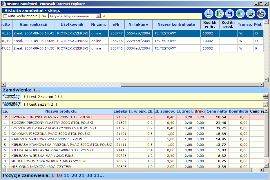 Instrukcja expedient_ms.doc 127/203 w drugim polu Wybierz kolejność towarów: wybrać pozycje Kod Grupy/Podgrupy/Nazwa towaru. Rysunek 3.46.