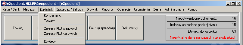 Instrukcja expedient_ms.doc 38/203 z konkretnej grupy towarowej, z podgrupy towarowej lub z grupy uŝytkownika. Procedura postępowania jest taka sama jak przypadku inwentaryzacji rocznej. Rysunek 2.