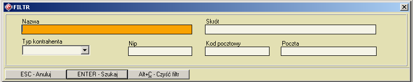 Instrukcja expedient_ms.doc 41/203 Przycisk ten powoduje otwarcie formularza z danymi kontrahenta (patrz Rys. 2.56). Dzięki temu formularzowi moŝemy zmienić dane kontrahenta.