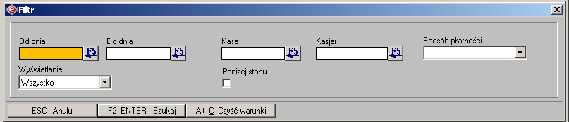 Instrukcja expedient_ms.doc 59/203 Przycisk ten uruchamia dialog z uŝytkownikiem w przypadku, kiedy niezbędne jest zarejestrowanie zwrotu towaru sprzedanego na wskazany paragon.