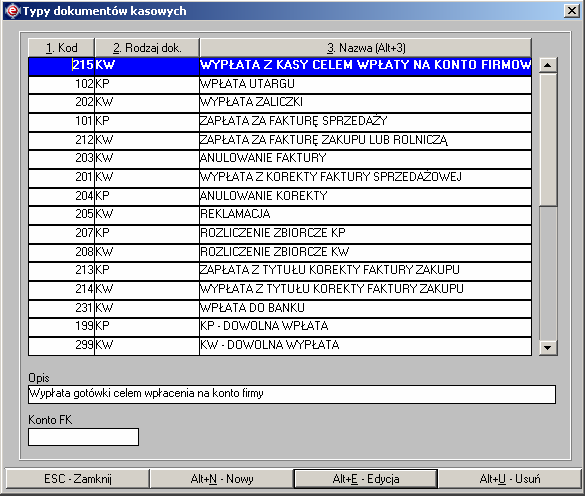 Instrukcja expedient_ms.doc 98/203 2.5.8.4. Menu Sesja >Zamknij program. Kliknięcie tej pozycji menu powoduje zamknięcie programu expedient. Taki sam efekt tj.