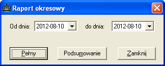 j Rys. 64. Raport okresowy na drukarce fiskalnej. Kolejną funkcją związaną z drukarką fiskalną jest możliwość otwierania podłączonej do niej szuflady.