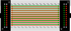 3.4.2 100GBASE-SR10 Grafiki 4 i 5 przedstawiają ideę równoległej transmisji danych w oparciu o wielowłóknowe połączenia MPO oraz wyprowadzenia sygnałów dla transmisji 100GBase-SR10.