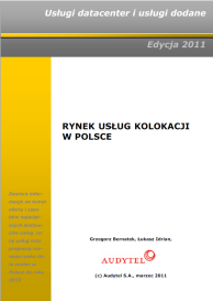 Obszary rynku: Rynek telekomunikacyjny telefonia stacjonarna telefonia mobilna płatna TV internet