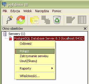 naciśnij Install, a następnie Close po zakończeniu procesu instalacji. 2.3. Uruchamianie PostgreSQL 8.3 z rozszerzeniem PostGIS i tworzenie struktury nowej bazy danych 1.