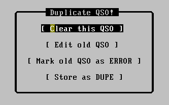 Edycja łączności (QSO) Aby wyświetlić powyższe okno dialogowe należy w oknie QSO zaznaczyć (strzałka w górę) łączność do edycji i nacisnąć <Enter>.