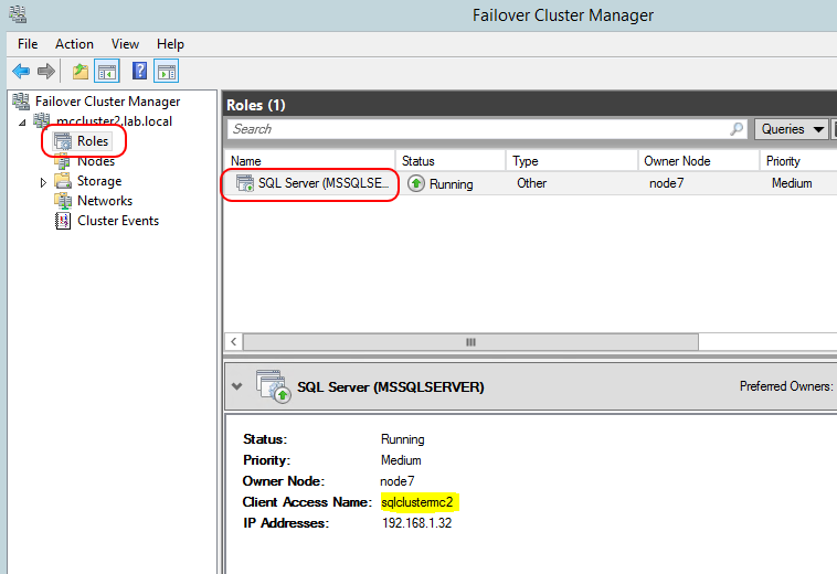 Podać nazwę klastra SQL Nazwę klastra SQL można sprawdzić w narzędziu zarządzania klasterem (Failover Cluster Manager) 3.