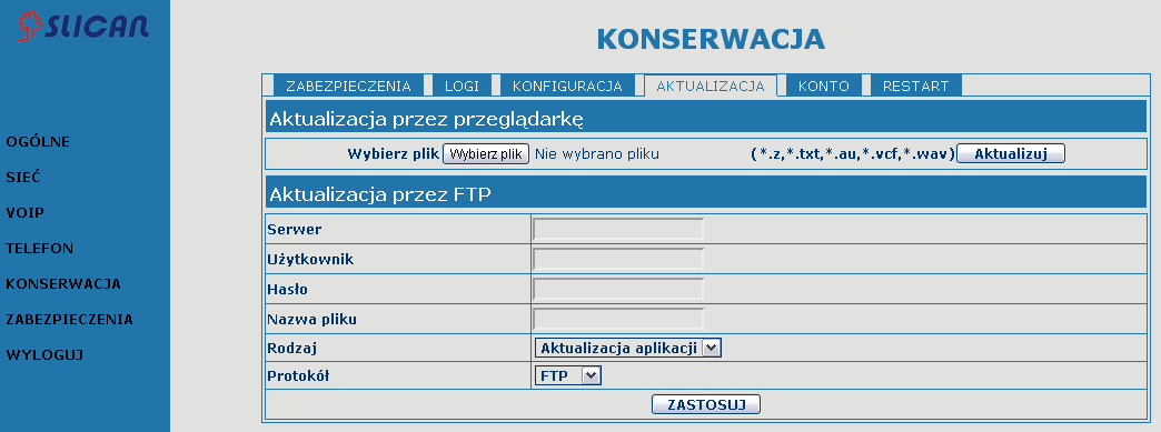 Po zalogowaniu się jako Admin telefon zresetuje całość konfiguracji i przywróci domyślne ustawienia fabryczne.