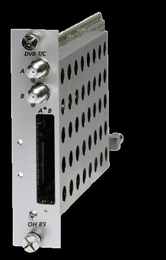 DVB-T / DVB-C do COFDM (DVB-T) panel OH 89 podwójna głowica DVB-C / DVB-T podwójne profesjonalne gniazdo CI dla torów sygnałowych A i B multiplekser obu torów sygnałowych uniwersalny modulator COFDM