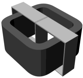 Fig. 2. TEAM Problem No. 10 The problem presented in Fig. 3. shows a C-shaped yoke.