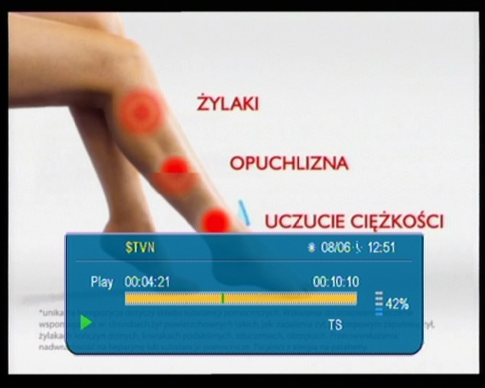 17.7 PAUSE - przesunięcie czasowe Funkcja ta działa tylko przy prawidłowo podłączonej zewnętrznej pamięci USB!