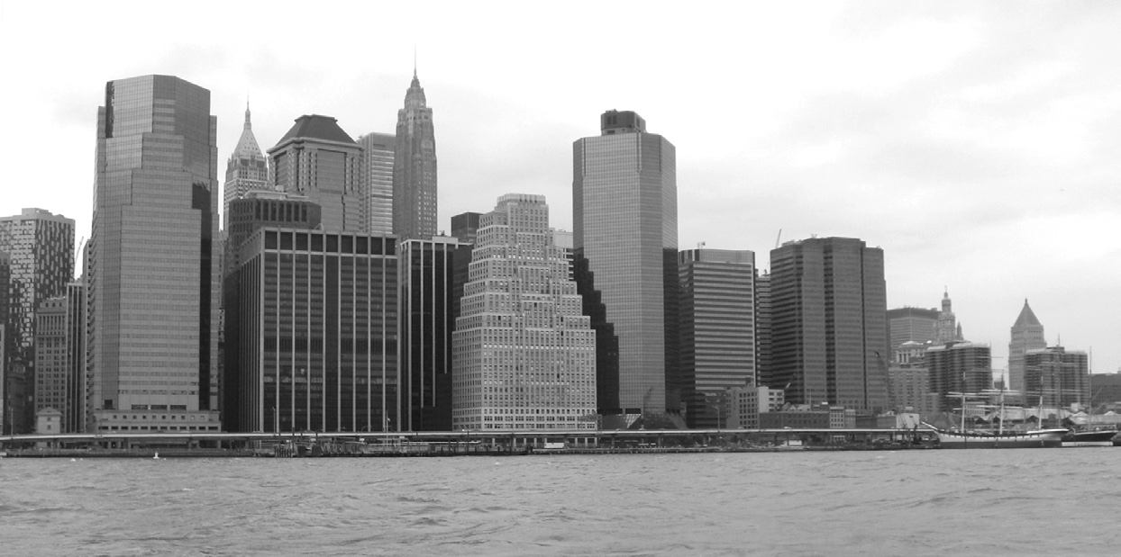 kształtowanie się osadnictwa leśnego na terenie puszczy knyszyńskiej... Ryc. 1. Widok na Manhattan z East River. Fot.