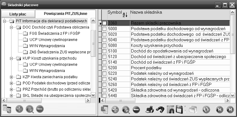 Deklaracje podatkowe mają swoje formuły dostępne do edycji po naciśnięciu przycisku Formuła.