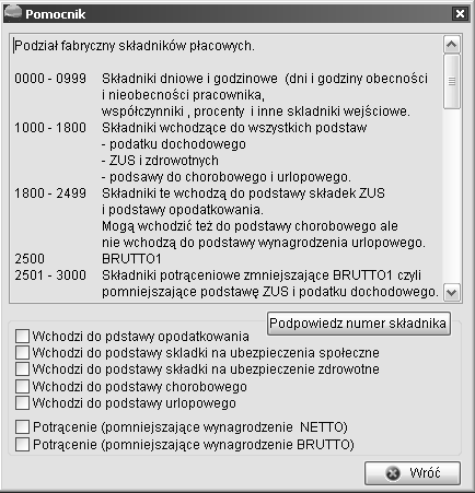 4. W formule składnika możemy korzystać tylko ze składników o mniejszym numerze czyli ze składników, które będą obliczone wcześniej Aby wybrać numer dla nowego składnika możemy skorzystać z pomocnika