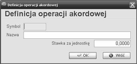 11 Rejestracja akordu Tej opcji używamy dla pracowników pracujących w systemie akordowym lub mieszanym.