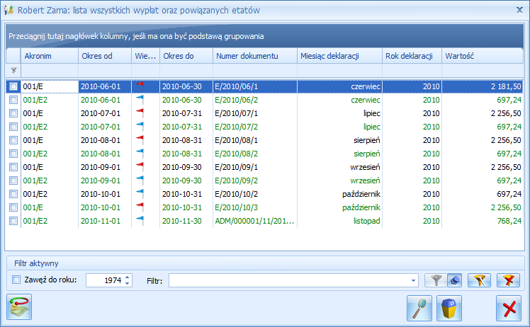 8.10 Deklaracje PIT-11/PIT-40/PIT-8C Rys 64.