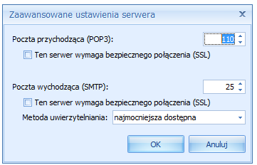 Domyślne zaznaczenie tego parametru określa, dla których użytkowników to konto jest domyślne.