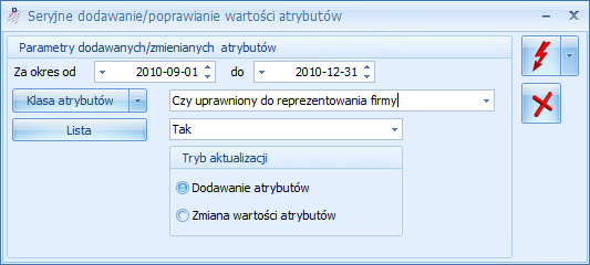 Uwaga: Jeżeli pracownik posiada już zapis aktualizacyjny na wybrany dzień, to program automatycznie nie będzie mógł dokonać aktualizacji centrum podległ.