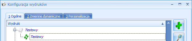 Rys. Menu kontekstowe konfiguracji wydruków Oczywiście do utworzonego zestawu można skopiować istniejący wydruk Użytkownika lub wydruk Standardowy w celu jego edycji.