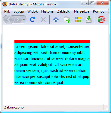 II. Elementy pływające i ich czyszczenie Kontekst pozycjonowania Nasuwa się pytanie: dlaczego wewnętrzny element div nie jest odsunięty o 10 pikseli w dół i 20 pikseli w lewo względem zewnętrznego