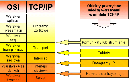 IP warstwa sieciowa TCP warstwa