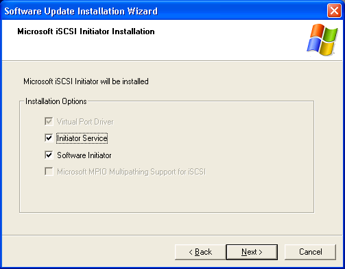 Windows 2000/XP 1. W pierwszej kolejności należy ze strony Microsoftu (http://www.microsoft.com) ściągnąć inicjator iscsi.