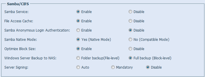 Samba Service Serwer ten używany jest do współdzielenia plików używanych przez systemy zgodne z systemami Unix oraz z systemami Microsoft Windows SMB/CIFS (Server Message Block / Common Internet File