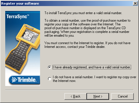 Połączenie ActiveSync został nawiązane. Następnie należy włożyć płytę instalacyjną TerraSync do jednego z napędów dysków CD-ROM/DVD.