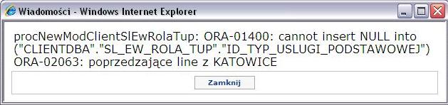 Rysunek 9 Błąd wyszukiwania. Opracowanie własne 4.