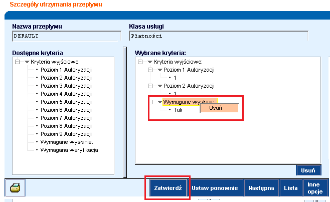 Jeżeli chcesz usunąć istniejącą już czynność np.