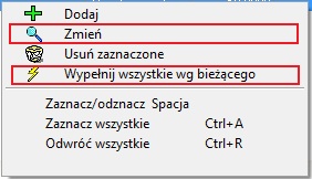 Dodatkowo na liście gratisów można zdefiniować kilka różnych gratisów, które można dodawać w ramach pakietu i wskazać, które z podanych gratisów powinny być domyślnie dodawane na dokument przy