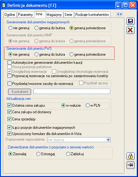 Rysunek 34 Ustalenie stawki VAT dla złomu Stawka ustalona w konfiguracji pobierana będzie automatycznie dla elementów będących złomem na transakcjach spełniających odpowiednie warunki (opis warunków