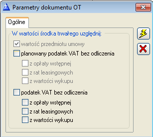 Rysunek 82 Parametry dokumentu OT 6.1.5.