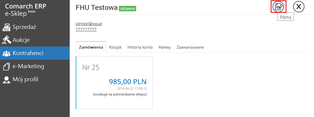Rys. 25 Zaznaczanie wszystkich rekordów na liście. 4.5.2 Wyświetlanie szczegółowych informacji, edycja danych.