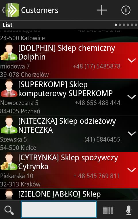 Rys. Widok ekranu wiadomości Z poziomu aplikacji istnieje także możliwość prowadzenia grupowej konwersacji. 11 Współpraca z Comarch ERP Mobile Sprzedaż 11.