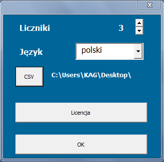 Otworzy się okno, a następnie dokonad wyboru docelowej lokalizacji zapisu plików CSV.