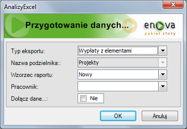 Eksport wybranych list płac Po skonfigurowaniu modułu, które standardowo nie zajmuje więcej niż 10 minut czasu możemy przystąpić do eksportu list płac do tabeli analitycznej.