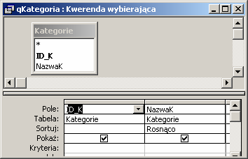 156 Pracę nad formularzem frmzakupy zaczniemy od przygotowania źródeł danych dla dwóch kontrolek typu rozwijanej listy, z których będziemy wprowadzać takie informacje jak wydawnictwo czy kategoria