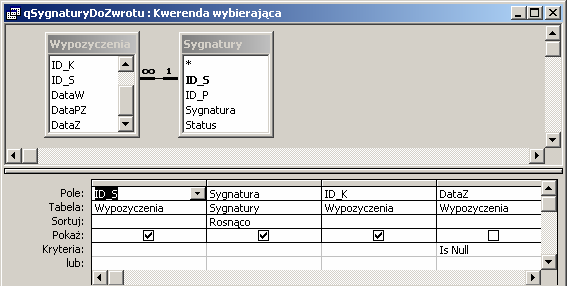 193 tworzenia kwerendy aktualizującej pole Status w tabeli Klienci.