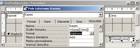 281 przypisania wartości tym zmiennym wykorzystamy zdarzenie Przy bieżącym projektowanego formularza. Private Sub Form_Current() intrekord = Me.CurrentRecord If Not IsNull(Me.produkt) Then iler = Me.